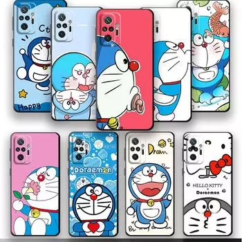 Забавный мультяшный чехол Doraemon для Xiaomi Redmi K40 Pro 9 10 K50 8A 7A 10A 9A 9C 9T 6 7 8 10C K50 черный мягкий чехол матовый мешок Redmi 6