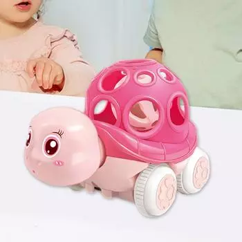 Забавный мультяшный медведь инерционная машинка игрушка для детей развивает мелкую моторику у детей интерактивная игрушечная машинка толкай и езжай 5