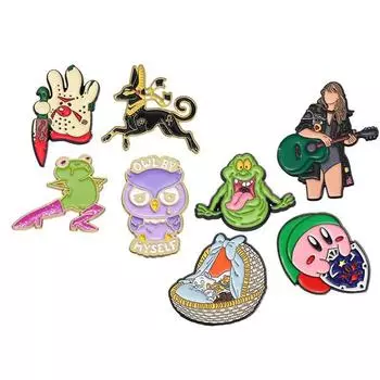 Забавный мультяшный милый эмалевый значок, художественные ремесла, шитье, значки для одежды, рюкзак, декоративные булавки