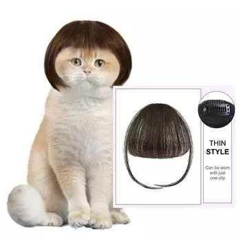 Забавный парик для кошек, подстригаемый парик для домашних животных, принадлежности для париков для кошек, аксессуары для домашних животных, креативный парик для декора домашних животных, тонкий, легкий, гладкий парик для кошек, принадлежности для домашни