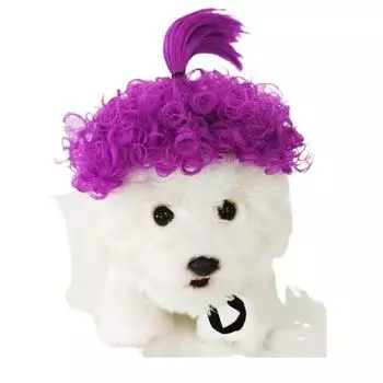 Забавный парик для собак средних и больших размеров с регулируемыми резинками, украшение для косплея домашних животных Pet wig dreadlocks black