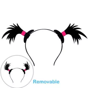 Забавный парик, косичка, обруч для волос, мультяшные косички, повязка на голову для девочек, женские повязки для макияжа, головные уборы для косплея и вечеринок A7