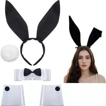 Забавный пасхальный кролик косплей реквизит для вечеринки костюм кролика комплект модная повязка на голову с ушками кролика дети