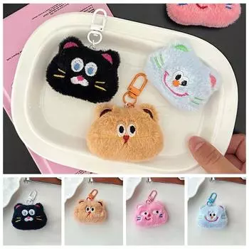 Забавный плюшевый брелок для ключей с кошкой, симпатичная сумка, украшение, подарок, брелок для автомобиля, женский синий