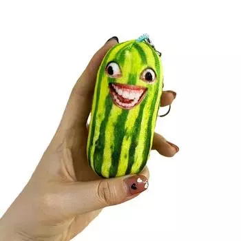Забавный плюшевый брелок с полосками арбуза, креативный брелок с фруктовой куклой, женский рюкзак, сумка, подвеска, детский подарок на день рождения, аксессуары 20cm