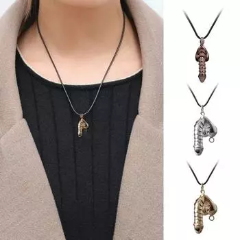 Забавный подарок, эротическая личность, унисекс, ожерелье с подвеской в виде пениса со стразами