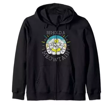 Забавный подарок для кота, любитель диких кошек, кошечка, кошечка, толстовка с капюшоном на молнии чёрный