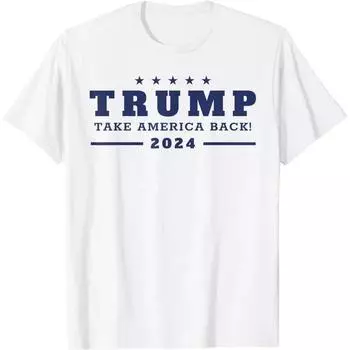 Забавный подарок Дональд Трамп вернуть 2024 Дональд Трамп футболка 4 июля мужская одежда футболки с принтом и графикой S белый