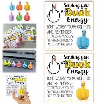 Забавный подарок-талисман в виде уток на среднем пальце, посылающий вам энергию больших уток, забавный грубый декор в виде уток на среднем пальце, вдохновляющий подарок для дружбы One Size