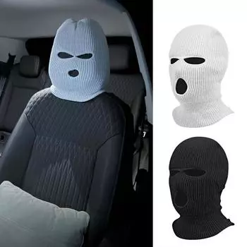 Забавный подголовник для автомобильного сиденья Co Подушка для украшения автомобильного сиденья Чехол для комфорта Забавный чехол для всего лица для автомобильного сиденья Защита для автомобиля чёрный