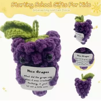 Забавный позитивный милый эмоциональный поддерживающий вязаный крючком новинка поощрение подарок One Size