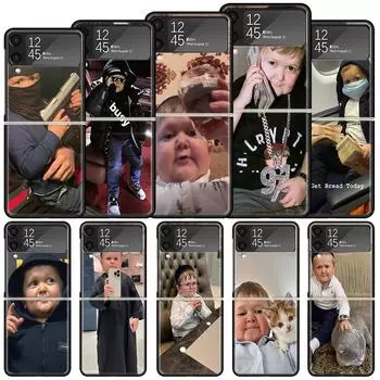 Забавный противоударный жесткий чехол Hasbulla для Samsung Galaxy Z Flip 4 3 5G чехол для телефона Z Flip3 Flip4 черный Fundas Matte Shell Capa Samsung Z Flip 4