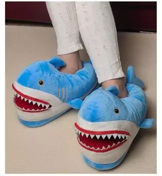 Забавный рисунок акулы пушистая домашняя обувь 44 45 унисекс тапочки в форме рыбки женские зимние теплые забавные 3D животные обувь домашние тапочки 36-37 жёлтый