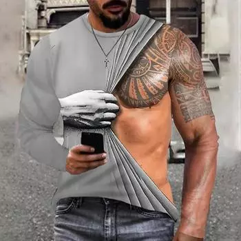 Забавный рисунок мышц 3D принт футболки мужские и женские футболки с длинным рукавом хип-хоп уличная одежда Harajuku свитера футболки верхняя детская одежда S