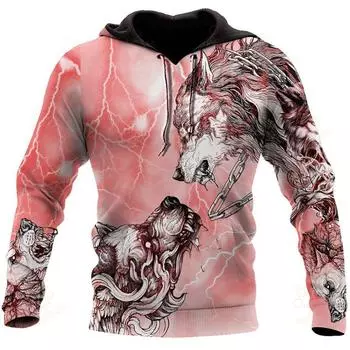 Забавный рисунок животного волка толстовка для мужчин мода 3D принт орла толстовки хип-хоп тренд уличная одежда свободный повседневный пуловер S