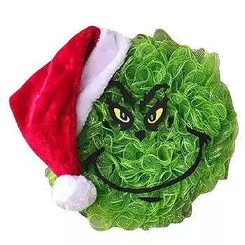 Забавный рождественский джутовый венок на дверь, креативные рождественские украшения Style B