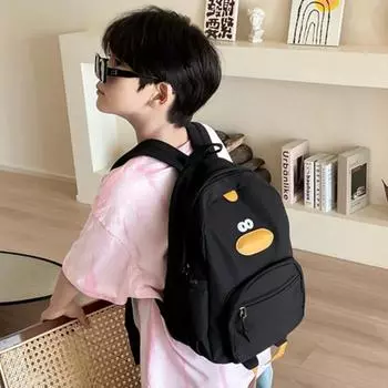 Забавный рюкзак большой емкости с милым дизайном утки из нейлоновой ткани, водонепроницаемая детская школьная сумка с регулируемыми плечевыми ремнями зелёный