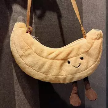 Забавный рюкзак для куклы-банана, симпатичная сумка для плюшевых игрушек One Size жёлтый