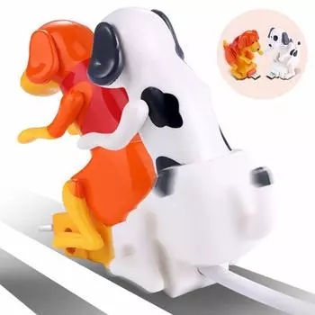 Забавный собачий кабель для быстрой зарядки, линия зарядки, милый кабель для быстрой зарядки, дата-кабель Type-C белый