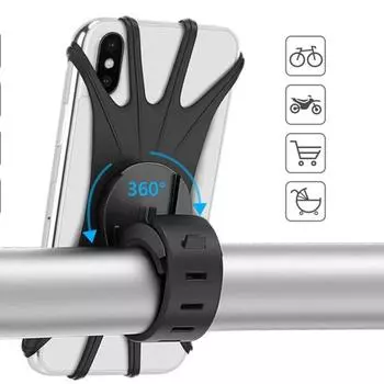 Забавный спортивный велосипед, силиконовый руль для телефона, гибкое крепление, держатель для мобильного телефона, кронштейн-подставка зелёный