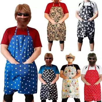 Забавный сюрприз-прикол, подарочный фартук для мужчин, регулируемые ремни, водонепроницаемый фартук для барбекю, приготовления пищи для папы, дедушки, подарка на День отца, день рождения, Рождество E