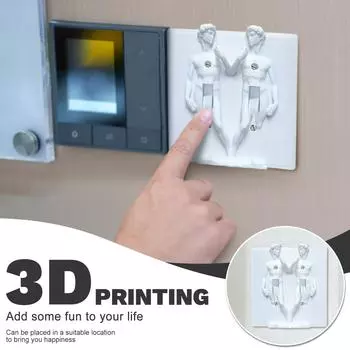 Забавный световой чехол, световой чехол, 3D-печатная скульптура, переключаемая крышка, очень креативный и юмористический свет One Size