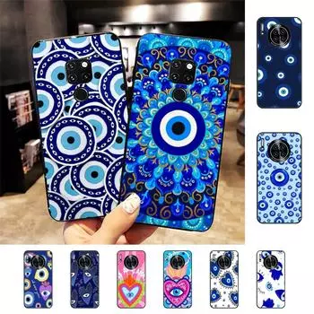 Забавный турецкий чехол для телефона Lucky Blue сглаза для Huawei Mate 10 20 30 40 50 lite pro Nova 3 3i 5 6 SE 7 pro 7SE Huawei Mate 10 Lite