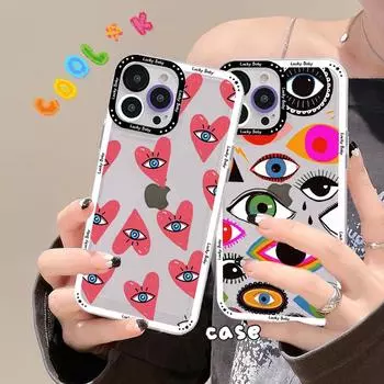 Забавный турецкий чехол для телефона Lucky Blue Evil Eye для iPhone 11 12 13 mini pro XS MAX 8 7 6 6S Plus X 5S SE 2020 XR, прозрачный чехол iphone 11