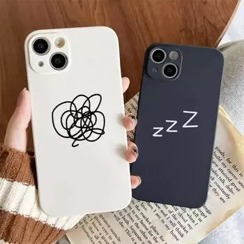 Забавный уникальный простой чехол для телефона e Graffiti для iPhone 16 15 14 11 12 13 Pro Max 14Plus SE 13Mini тонкие мягкие чехлы Fundas Shell For iPhone 7 8 or SE остановить