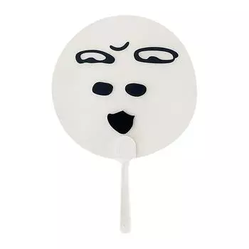 Забавный веер с принтом красных губ, абстрактная подставка, прозрачный ручной маленький круглый веер One Size