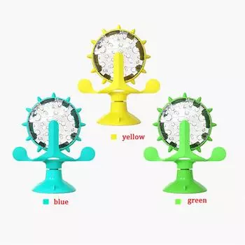 Забавный вращающийся поворотный стол, медленная кормушка, течь, еда, кошки, собаки, игрушки, интерактивные собаки, товары для животных, ветряная мельница, вращающаяся игрушка для маленьких
