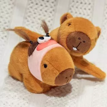 Забавный жареный уродливый малыш капибара защелкивающееся кольцо капибара кукла браслет кукла девочки и дети запястье круг 26cm