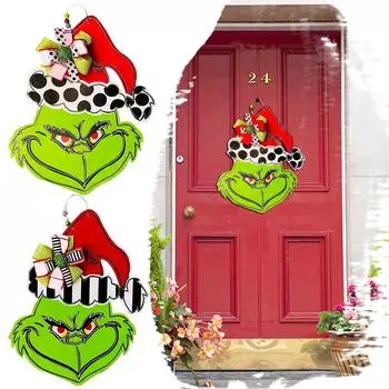 Забавный знак приветствия _Венки для входной двери, деревянные подвесные таблички, декор крыльца, настенная гирлянда One Size