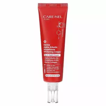 Забота:Nel, Derma Alpha Arbutin Glutathione Whitening Cream, 1,52 жидких унций (45 мл)