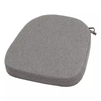 Обеденный стул Zabuton Horseshoe для стула с хлопковым обеденным стулом темно-серая подушка, Подушка, моющаяся, Форма, Стулья, Однотонный, Струны, Подушка, Лен, темно-серого