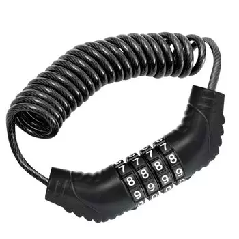 ZADAFINA велосипедный ключ с тросовым замком, 4-значный велосипедный тросовый замок, дорожный велосипедный цепной замок, велосипедный замок на седло, велосипедный замок на шлем, сверхпрочный велосипедный ключ чёрный