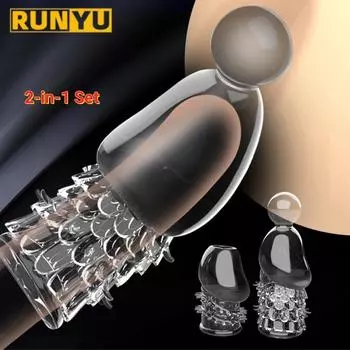 Задержка эякуляции Сексуальные товары для взрослых Десенсибилизированные частицы, покрытие головки, увеличение и утолщение пениса 2 шт. As the picture