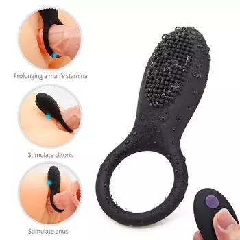 Задержка частоты мужского пениса USB вибрирующее кольцо петуха with Remote Controller