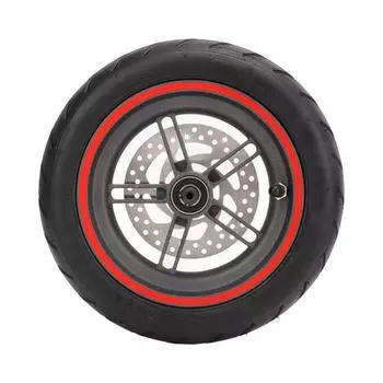Заднее колесо для электросамоката в сборе, красная шина для заднего колеса с дисковым тормозом 110 мм для Xiaomi M365 1S