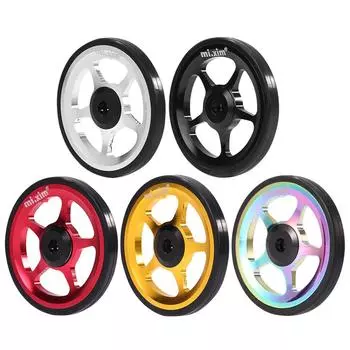 Заднее колесо Mi.Xim Easy с болтом M6 для складного велосипеда Bro mpton, алюминиевый сплав серебряный