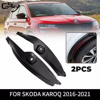 Заднее крыло для Skoda Karoq KAROQ 2016-PP, 2 шт., пластиковое, с черной дугой, с винтовым отверстием, внутренняя шина, 2 шт.