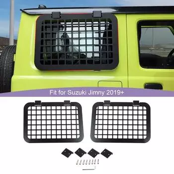 Заднее окно автомобиля, бронированные ограждения, вентиляционные защитные рамки, полка для Suzuki Jimny 2019, автомобильные аксессуары ( Алюминиевый сплав )