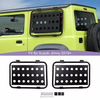 Заднее окно автомобиля, бронированные ограждения, вентиляционные защитные рамки, полка для Suzuki Jimny 2019, автомобильные аксессуары ( Алюминиевый сплав )