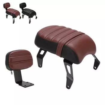 Заднее пассажирское сиденье с комплектом спинки для замены Indian Scout Bobber 20182025 чёрный