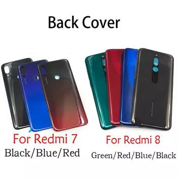 Заднее стекло батареи для Xiaomi Redmi 7 8, клавиша регулировки громкости For Redmi7 Blue