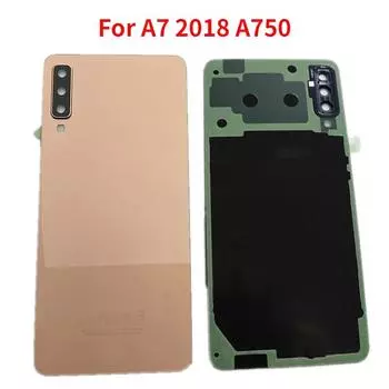 Заднее стекло для Samsung Galaxy A7 2018 A750 SM-A750F A750FN A750GN-DS, корпус задней двери с камерой и камерой A7 2018 A750 Blue