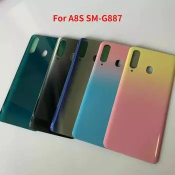 Заднее стекло для Samsung Galaxy A8S SM-G8870 Замена задней дверцы батарейного отсека с темно-зеленого