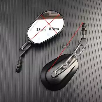 Задние боковые зеркала заднего вида для мотоцикла Har-ley Touring Sportster 883 Road King Fatboy Softail Bobber Chopper Street Glide Dyna чёрный