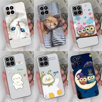 Задние чехлы для Xiaomi C51 14 Poco F5 X6 Pro C50, чехлы для телефонов, милый медведь, сова, мягкая силиконовая защитная пленка для экрана, прозрачный корпус для Xiaomi Capas Xiaomi Poco F5
