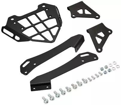 Задний багажник Gcraft из алюминиевой заготовки GROM, черное анодированное покрытие 31176 (16-)